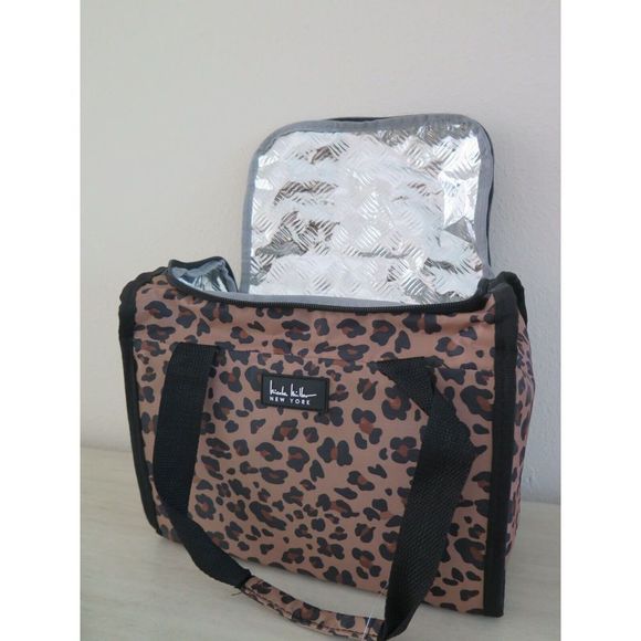 Nicole Miller New York N3550-92B Leopard Print Insulated 11" Lunch Tote - Picture 6 of 10
